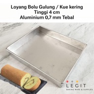 TERLARIS Loyang Bolu Gulung Kue Kering Persegi Panjang Super Tebal