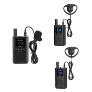 Retekess ระบบคู่มือนำเที่ยว TT125ระบบไมโครโฟนสายคล้องคอแบบพกพาเครื่องรับสัญญาณไร้สายพร้อมกันสำหรับกา