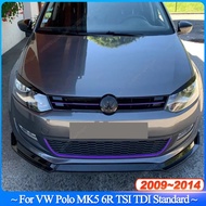 For VW Polo MK5 6R TSI TDI Standard PreFacelift 2009-2014 Car Front Bumper Lip Splitter Spoiler Diff