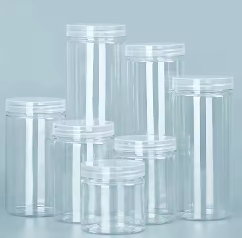 93-1040ml Transparent Plastic Jar Storage Jars Empty Cosmetic Jars Bottle Makeup Refillable Containe