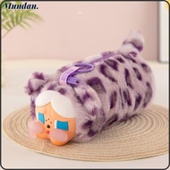 MUNDAN Leopard Cat Cartoon Crybaby Plush Pen Bag Large Capacity Pencil Case Funny Stationery Organiz