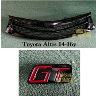 Toyota Altis 2014 2015 2016 GT Front Grill With Red GT logo Material ABS Color Gloss Black