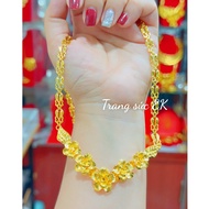 24k standard color apricot flower wedding necklace