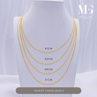 Merlin Goldsmith 22K 916 Gold Wheat Chain (3GM+)