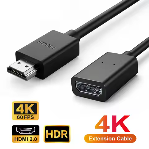 Short HDMI 2.0 Extension Cable 4K 60Hz HDMI Male to Female Cable Extension HDMI Adapter Cable for Go