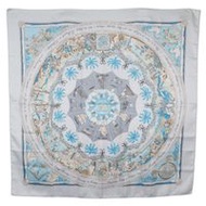 二手愛馬仕 Carree 90 圍巾，「歷經磨難，走向天堂」（PER ASTRA AD ASTRA），絲綢，藍色，女士