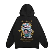 Fashion Accessory M-7XL 2024 Chinese New Year Dragon Oversized Ulzzang Men Street Wear Hoodie Sports