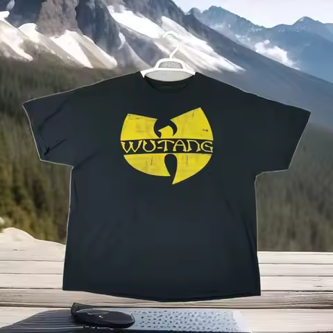 Wu Tang Shirt Mens Extra Large Black Shirt Wu-Tang 90s HipHop Rap Band Tee Retro