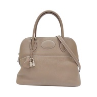 大象灰 Clemence 牛皮 Bolide 31 柏莉包 兩用包 口R刻 銀釦【HERMES 愛馬仕】