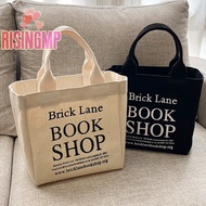 [risingmpS] New Small Canvas Lunch Box Lady Food Storage Bags Lunch Bag Handbag Pouch Picnic Tote Small Handbag Dinner Container [New]