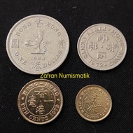 Set 4 Keping Koin 5 10 50 Cents dan 1 Dollar Hong Kong