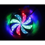 Heavy spare parts 8cm LED pinwheel to decorate cars and motorbikes in 7 colors