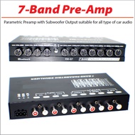 Kereta Pre Amp 7 Band  / Korea Car Parametric Equalizer with Subwoofer Output/ 2 years warranty