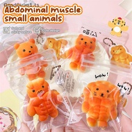 GoodGirlm1 Abdominal Muscles Bear Pinching Keychain Muscle Lion Mochi Squishy Fidget Toy Slow Rebound Deion Toy Stress Release Vent Toy TS