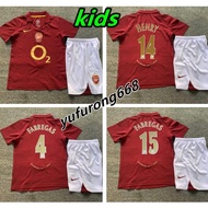 05/06 Arsenal Home Retro kids Kit Red Vintage Children's Football Shirt Henry