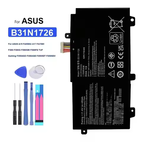 Battery B31N1726 48Wh For Asus A15 FA506IU A17 FA706II FX80 FX80G FX80GM FX86FE Tuf Gaming FX504GD F