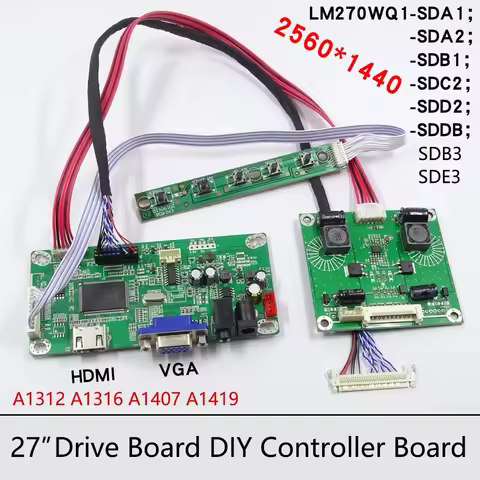 27 '' iMac A1312 A1316 A1407 2K LCD Controller drive Board Monitor Display kit For LM270WQ1 A2 C2 E3