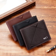 [chilala] Fashionable Men's Short Wallet, Horizontal Soft Leather Design, Multi-Card Slot, Suitable 