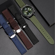 ☄ Waterproof Army Style Nylon Watchband for Citizen Seiko Sports Outdoor Genuine Leather Men Watch Strap 20mm 22mm