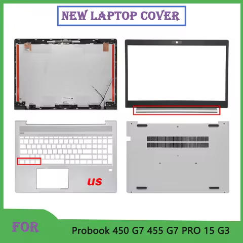 NEW For Probook 450 G7 455 G7 PRO 15 G3 Laptop Shell LCD Top Case/Back Cover/Front Bezel/Bottom Case
