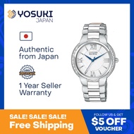 CITIZEN Solar EM0170-50A Eco Drive Elegance White Silver Stainless Wrist Watch For Woman from YOSUKI JAPAN / EM0170-50A (  EM0170 50A EM017050A EM01 EM0170- EM0170-5 EM0170 5 EM01705 )