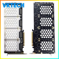 [Vktech] 4-Port U2 NVME 2.5Inch SATA SSD Adapter Card Motherboard Support PCIe X4x4x4x4 Bifurcation 