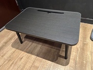 黑色摺疊懶人書枱 床上電腦枱 坐地窗台枱 學生小書枱