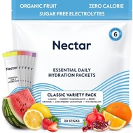 Nectar Hydration Packets - Electrolytes Powder Packets - Sugar  & 0 Calorie - Organic Fruit Liquid D