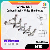 Wing Nut M10 Galvanized Iron / M10 Ear Nut / Butterfly Nut M10 Carbon Steel