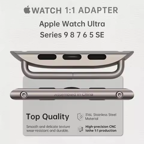 2pcs Stainless Steel Adapter For Apple Watch Ultra3 49mm Strap, Series11,10, 9, SE 45mm 44mm 41mm Ap