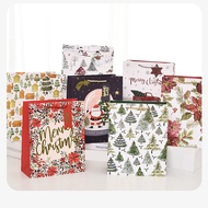 Thick Foiled Print Merry Christmas Gift Bags w/ Gift Tag S/M 2 Size