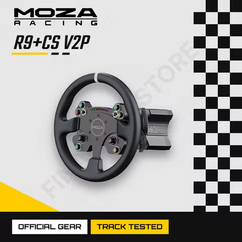 MOZA Racing R9 Direct Drive Wheel Base with CS V2P Steering Wheel 330mm Premium Sim Racing Controlle