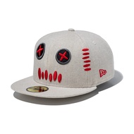 New Era 59Fifty Halloween Collection Doll Face Light Gray Fitted Cap 100% Original