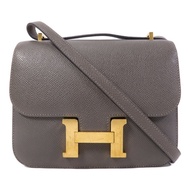 HERMES Epsom皮革Mini Constance金扣肩背袋