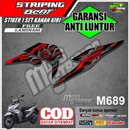 Sticker STRIPING STICKER BEAT NEW DELUXE 2020 2021 2022 M689 STICKER Stickers LIST LIS STICKER STRIP RACING RESING MODIF Modification Variations Of Motorcycle Accessories HONDA BEAT ESP STREET NEW SEMI FULL BODY KEREN POLOS SIMPEL NEW U132