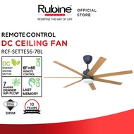 Rubine SETTE Series Remote Control DC Ceiling Fan / 56 Inch / 7 Blades
