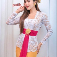 atasan kebaya burkat tanpa kancing kebaya lengan panjang kebaya burkat