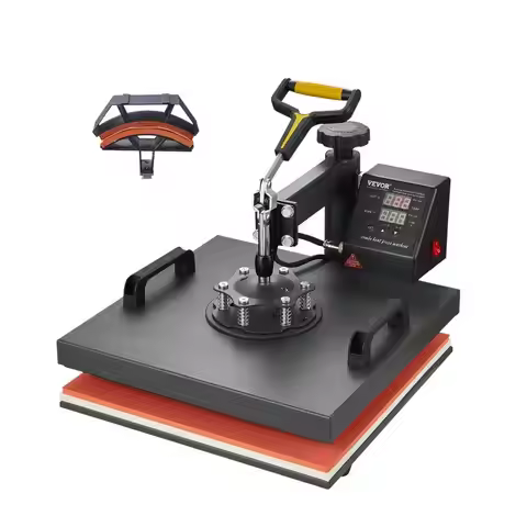 2 in 1 Heat Press Machine 15x15 Inch Sublimation Print Transfer DIY T Shirt