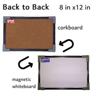 8 in x 12 inches back-to-back Corkboard bulletin Magnetic Whiteboard pvc frame/ 20 cm x 30 cm