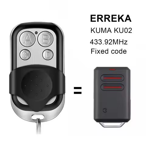 ERREKA KUMA KU02, LUNA 2, LUNA 3, RESON 1, RESON 2 433.92MHz Remote Control For Garage Door Gate