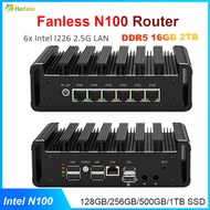 SZBOX G31 Intel N100 Soft Router Mini PC 6x Intel I226 2.5G LAN DDR5 16GGB 500GB PfSense Firewall
