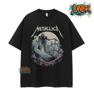 UNBR Men's casual T-shirt with Metallica retro Funky prints.