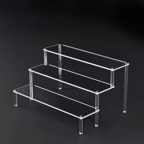 Clear Acrylic Display Stand For Anime Figures Cupcake Shelf Organizer Desserts Holder Jewels Display
