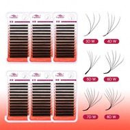 0.07 8-14mm C/D/L/M-Curl Mix Lashes 12 Rows YY/3DW/4DW/5DW/6DW/7DW/8DW Shape Lashes Natural Soft Las