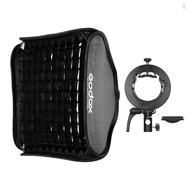 hilisg) Godox 60 * 60cm/24 * 24inch Flash Softbox Diffuser Inner Grid with S2-type Bracket Bowens Mount Carry Bag for Flash Speedlite Compatible with Godox AD200Pro/V1 series/TT350