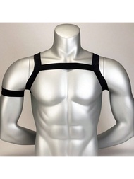 2pcs Men's Elasticity Harness Belt Chest With Arm Ring Bondage Belt Gay Punk Goth Clothing Bar And N