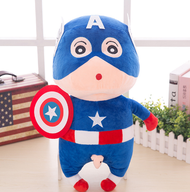 (Msia Stock) Crayon Sinchan Avengers 40cm Captain America Bat Hero Spiderman Superman Soft Toys Plus
