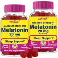Melatonin Gummies 20mg (2 Pack) | Sleep Support | Maximum Strength Melatonin 20mg Gummies for Adults