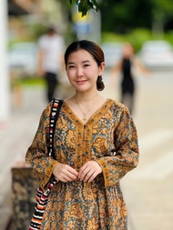 Nana’s Craft ชุดเดรส Golden Vintage S1 ชุดนี้มากับความร่ำรวย ใส่แล้วรวยใส่แล้วปัง ผ้าฝ้ายอินเดีย In