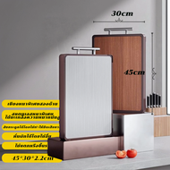 เขียง สองด้าน สแตนเลส 316 เกรด อาหาร ไม้มะเกลือ เขียงสำหรับใช้ในครัวเรือน เขียงอเนกประสงค์